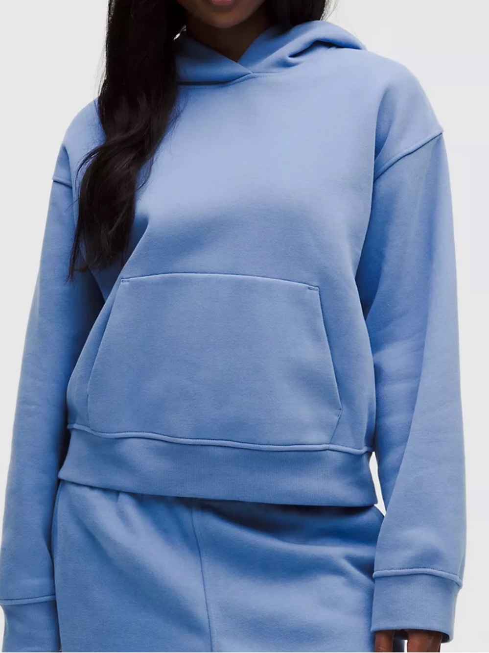 Lululemon Steady State SuperLoft Hoodie Light Prep Blue Women's XL NWT